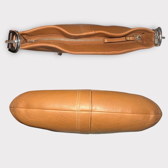 Coach Legacy Convertible Purse F10940 Camel Pebbled Leather Nickel Shoulder Bag - Picture 6 of 9